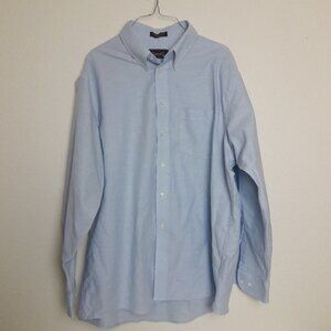 The Arrow Company 18-34/35 Blue Button Down Shirt Mens Career